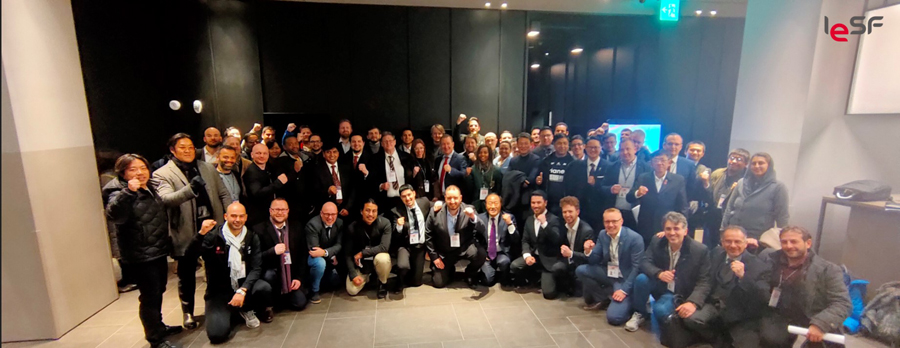 PESO President Brian Lim with the other member countries of the IESF at the 2019 IESF General Meeting