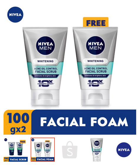 Nivea for Men Whitening Acne Oil Control Scrub 100g