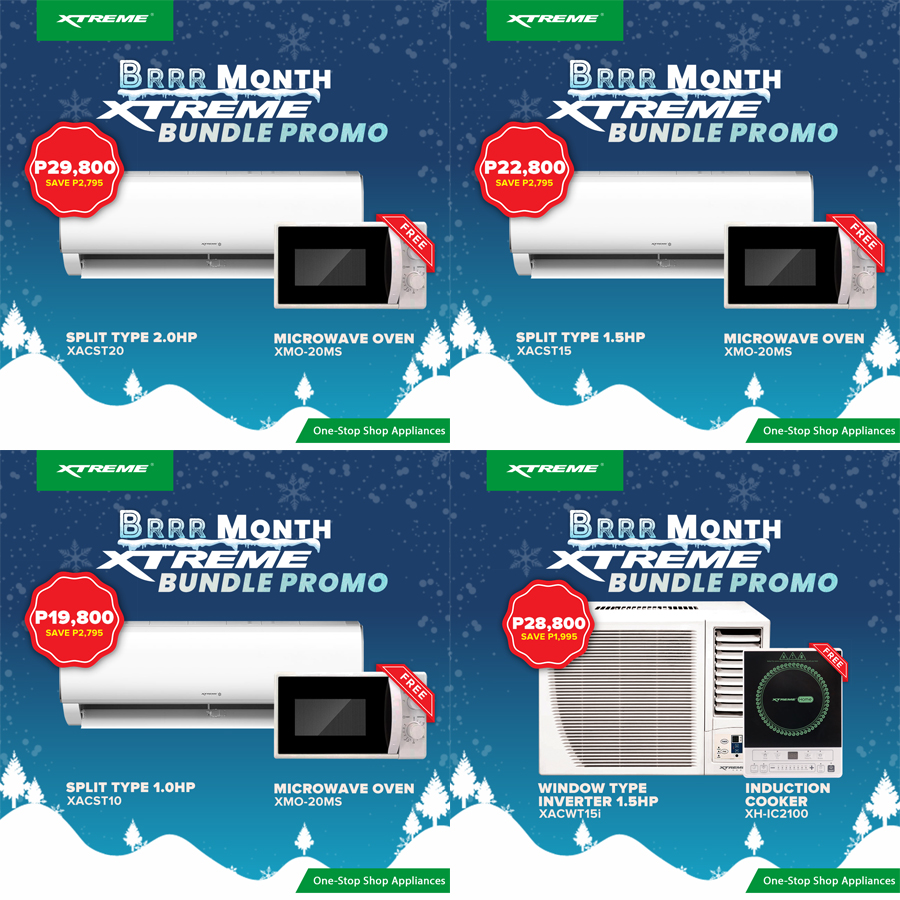 Get FREE appliances on XTREME BRRR Month Aircon Bundle Promo