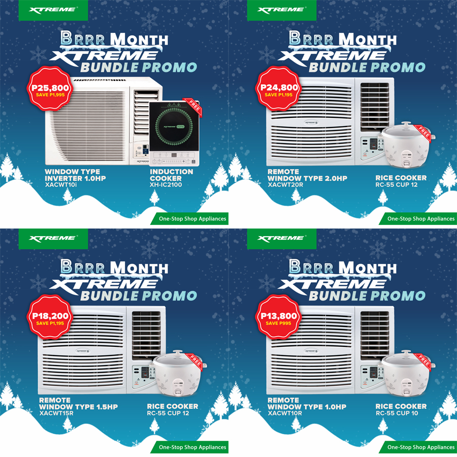 Get FREE appliances on XTREME BRRR Month Aircon Bundle Promo