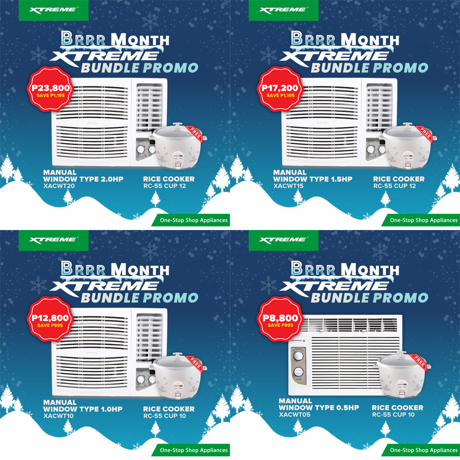 Get FREE appliances on XTREME BRRR Month Aircon Bundle Promo