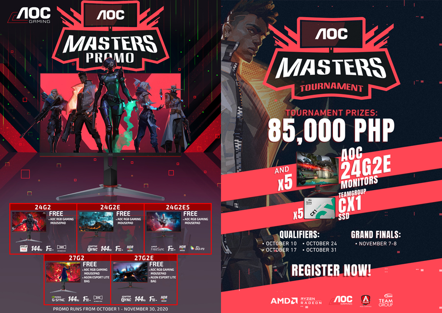 AOC Masters Promo: Bring Home the Ace with AOC G2 Gaming Monitors