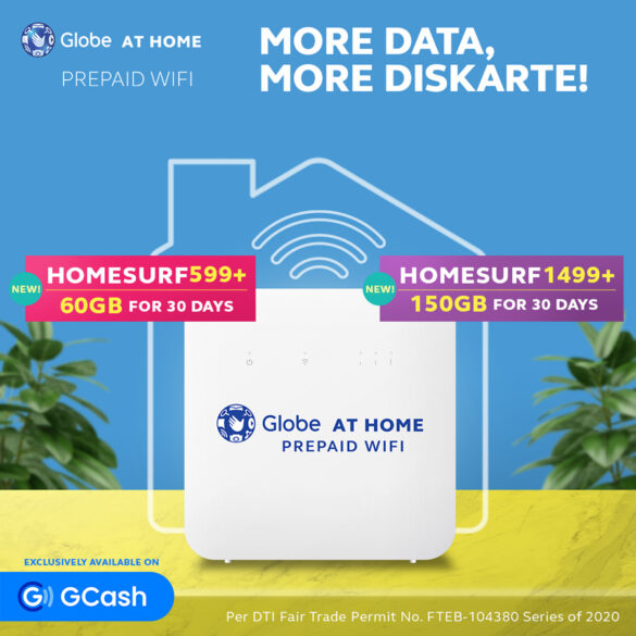 Globe At Home Prepaid WiFi Launches a GCash Exclusive: Bigger and Better HomeSURF599+ and 1499+