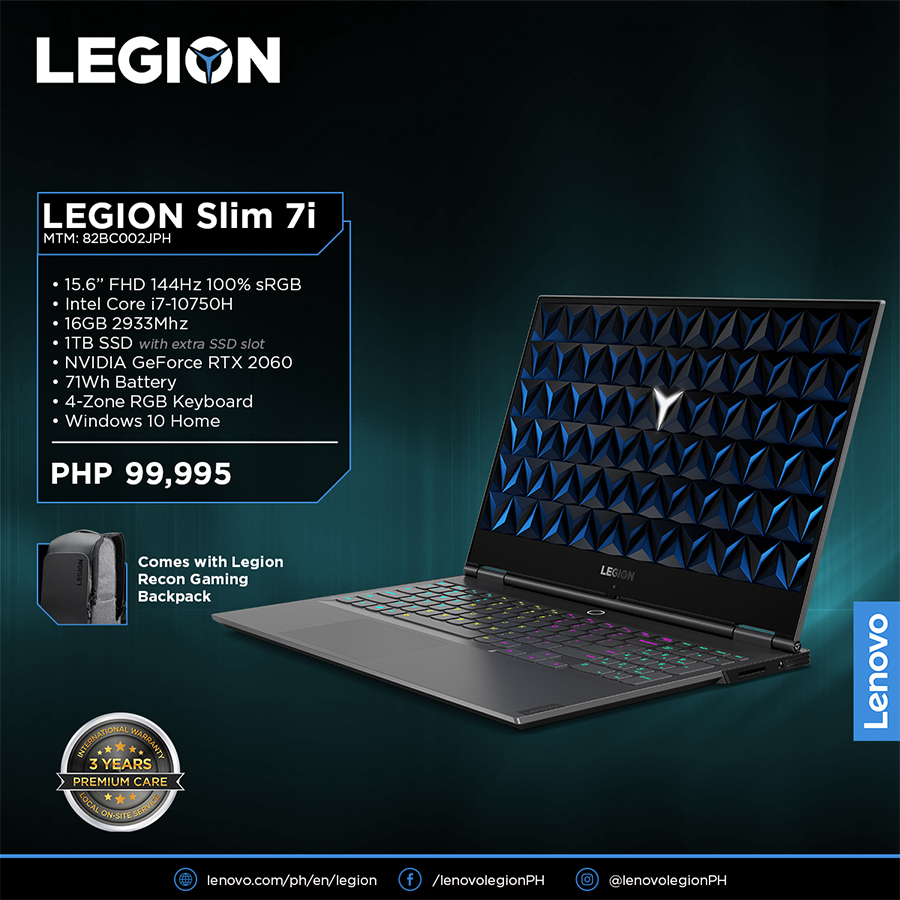 Lenovo launches Legion Slim 7i at ESGS