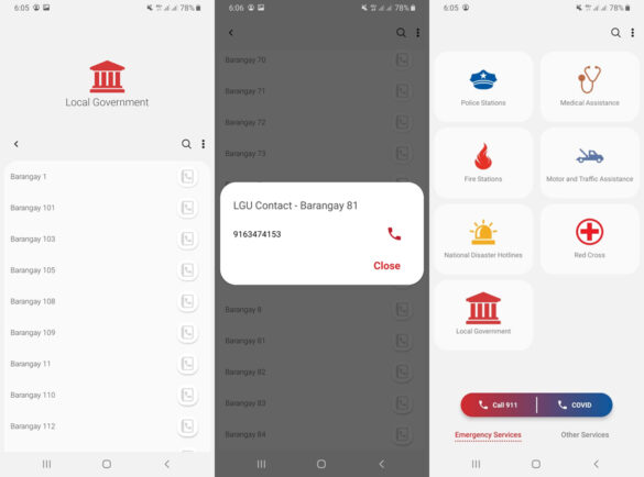 New Update on SAMSUNG 321 App Introduces Local Government Contacts Nationwide