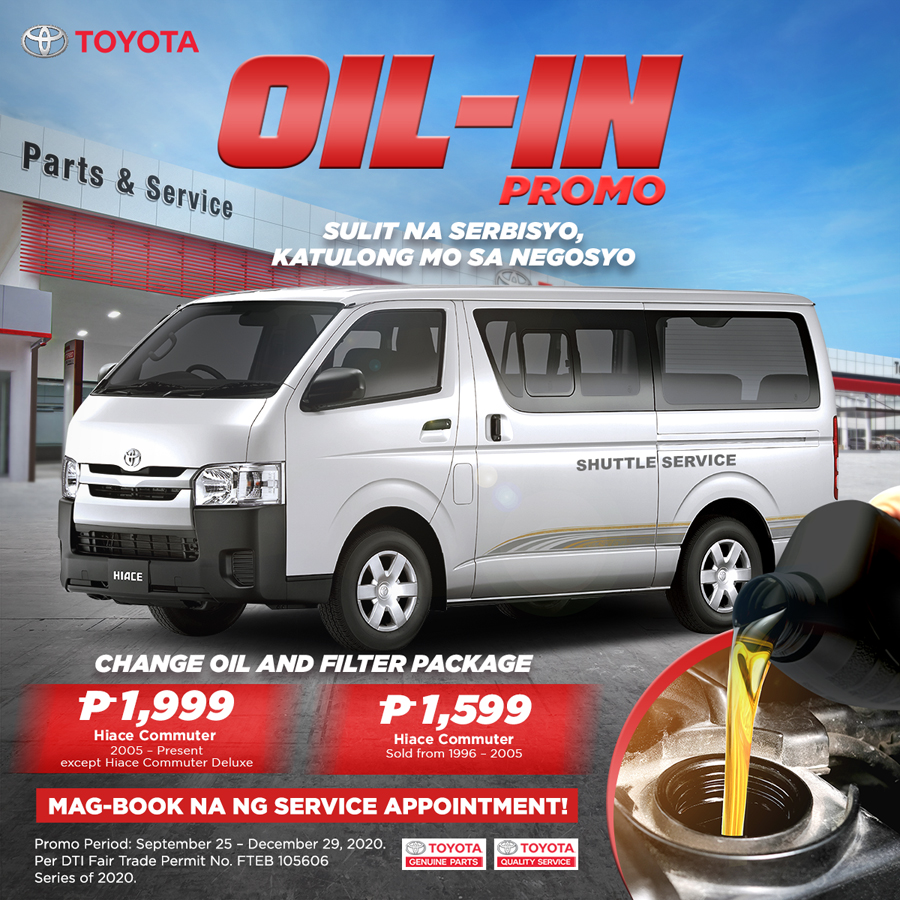 Toyota gives Hiace Commuter owners livelihood push with Oil-In offer