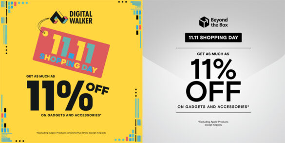 As much as 90% OFF! awaits Digital Walker and Beyond the Box customers on 11.11!