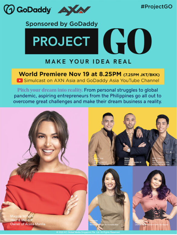 GoDaddy and AXN’s Project GO reveals Mentors, Scheduled to air First Episode on November 19