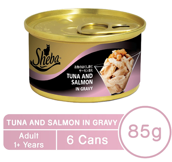 Buy Sheba Tuna and Salmon in Gravy Wet Cat Food Pack of 6 85g on Shopee
