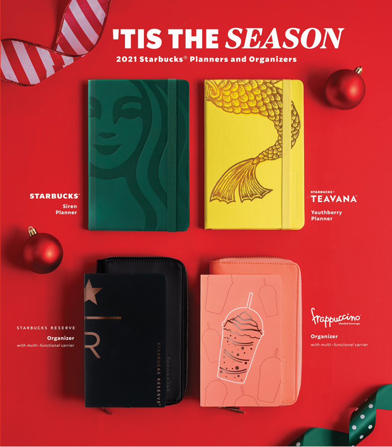 The annual Starbucks Christmas Tradition sparks joy with the 2021 Planners and Organizers