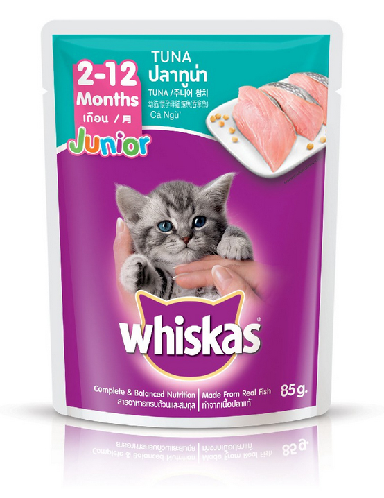 Buy Whiskas Junior Tuna Pouch Wet Cat Food (85g)