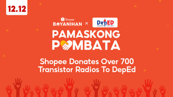 Shopee Donates Over 700 Transistor Radios to the Department of Education