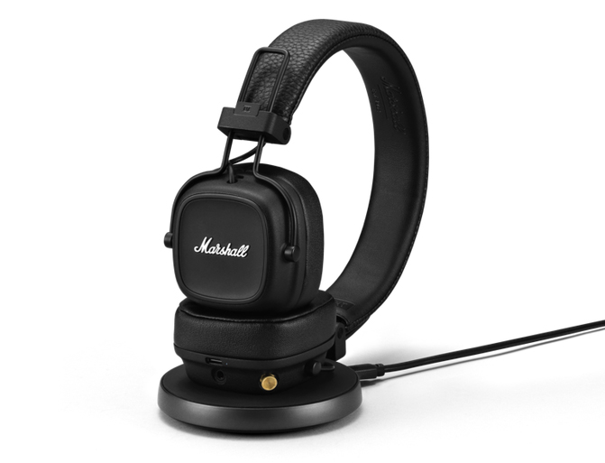 Marshall Major IV features 80+ hours of wireless playtime, wireless charging, and control knob - available at Digital Walker and Beyond the Box