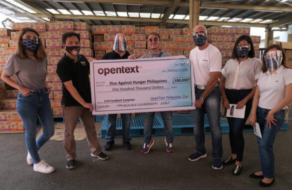 OpenText Announces USD1M Donation to Fight Food Insecurity; $100,000 to PH biggest in Asia Pacific