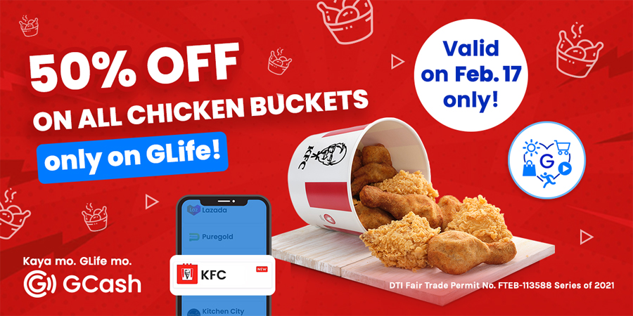 Exclusive GLife Promo: 50% OFF on KFC All-Chicken Buckets on February 17!
