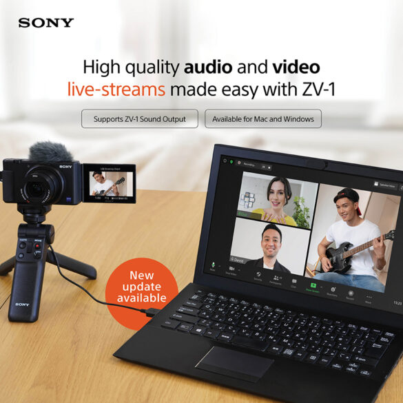 New ZV-1 Firmware Update Enables High-quality Video and Audio Livestreaming
