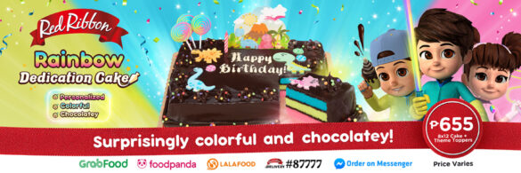 Complete the Birthday Fun at home with Red Ribbon’s Rainbow Dedication Cake & Birthday Planner in Messenger