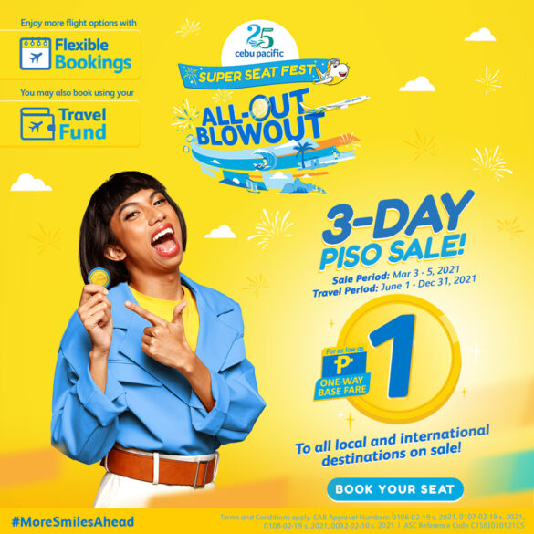 Cebu Pacific rolls out trademark PISO sale on 3.3
