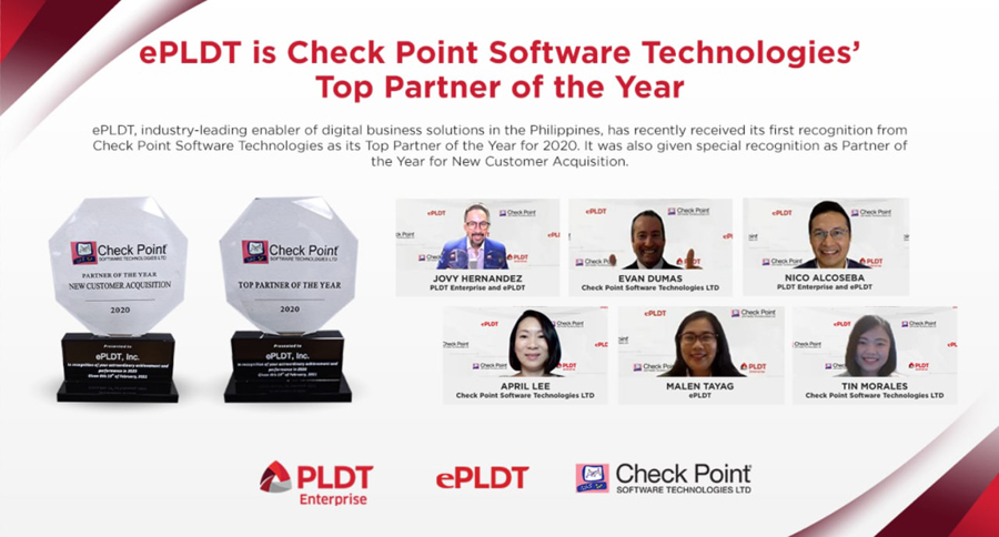 ePLDT is Check Point Software Technologies Top Partner of the Year