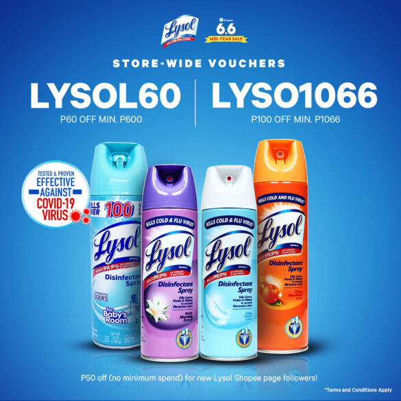 Great deals and superior Lysol products during Shopee’s 6.6 sale!