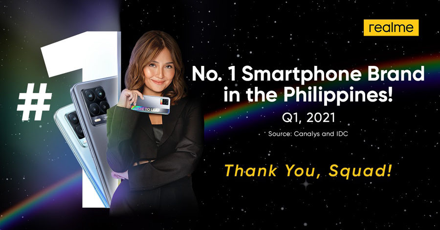 realme hailed no.1 smartphone brand in the PH for Q1 2021