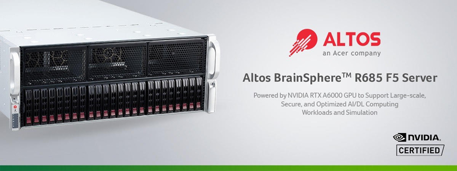 Altos Computing Announces Altos BrainSphereTM R685 F5 Server