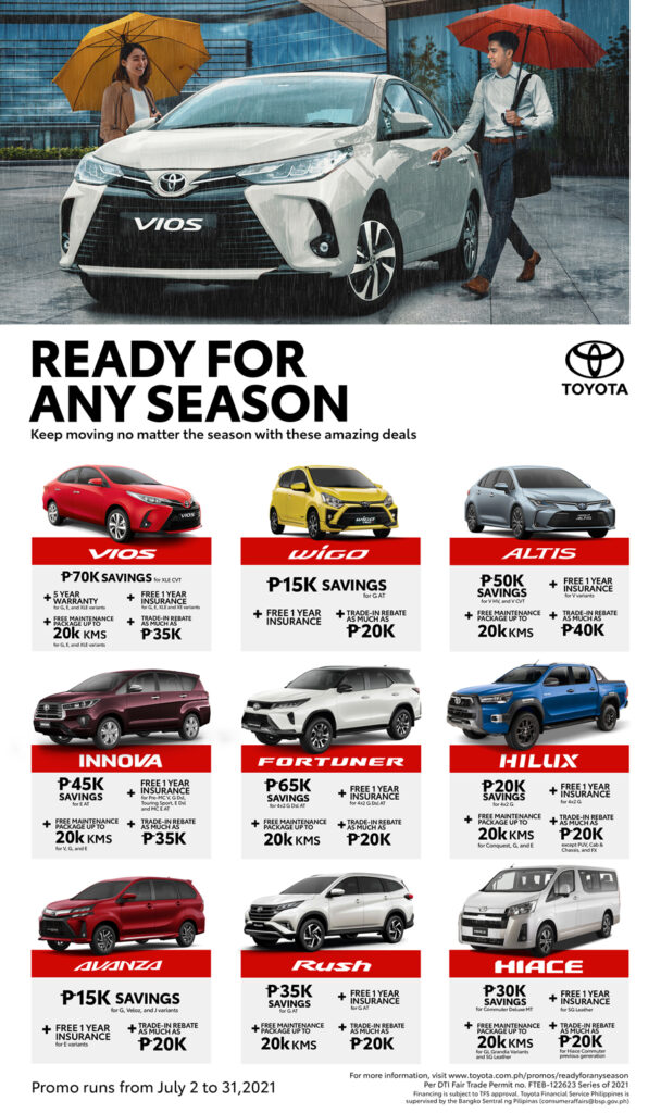 Be ready for any season with Toyota this July