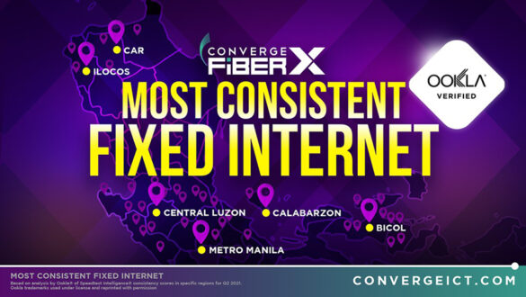 Converge is the most consistent fixed internet in serviceable regions in Q2 of 2021