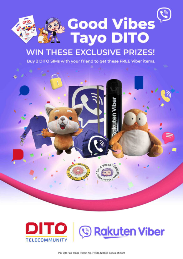 Good Vibes Tayo DITO: Get exclusive premium items from Viber when you purchase your DITO sim with a friend!