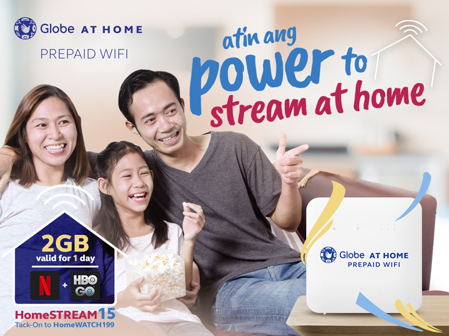 Make watching Netflix and HBO GO a fun family activity with Globe At Home Prepaid WiFi’s HomeWATCH and HomeSTREAM15 promos