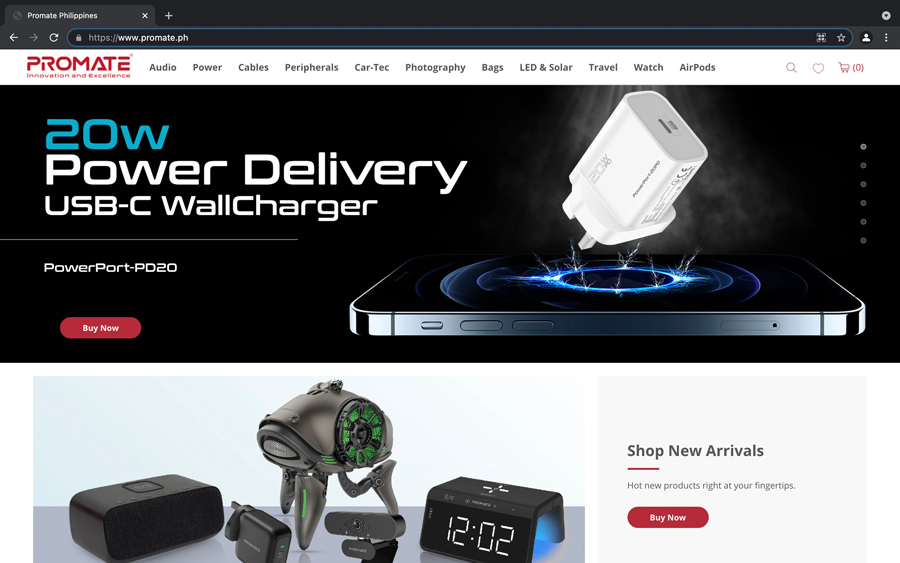 Promate's e-commerce website is now live!
