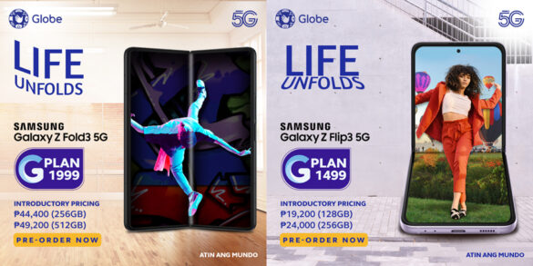#LifeUnfolds with the all-new Samsung Galaxy Z Fold3 5G and Galaxy Z Flip3 5G on Globe's GPlan with 5G