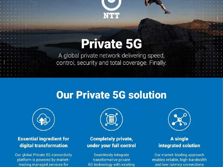 NTT Launches First Globally Available Private 5G Network-as-a-Service Platform