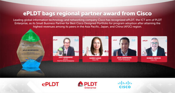 ePLDT bags regional partner award from Cisco anew