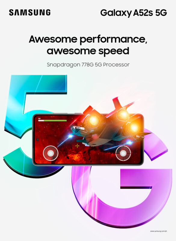 Make gaming more awesome with the Samsung Galaxy A52s 5G, powered by an enhanced Snapdragon processor