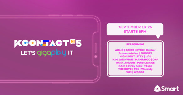Watch live performances by ITZY, MAMAMOO, Stray Kids, ONF, PARK JIHOON, RAIN, THE BOYZ for free exclusively on Smart's GigaPlay App