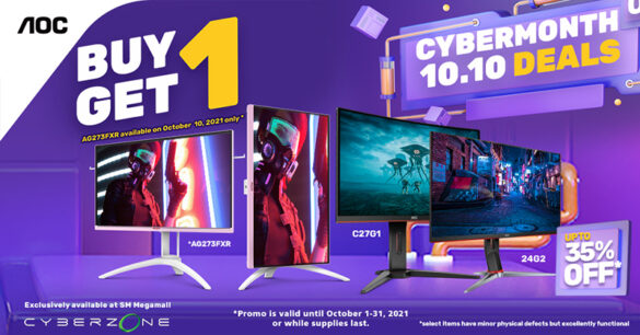 AOC has a huge surprise for gamers in the Cyber Month 2021 Gadget Sale at SM Megamall. From October 1 to 31, the market leader for gaming monitor displays is offering huge discounts for select gaming monitors with slight physical defects, such as bright and dead pixels.