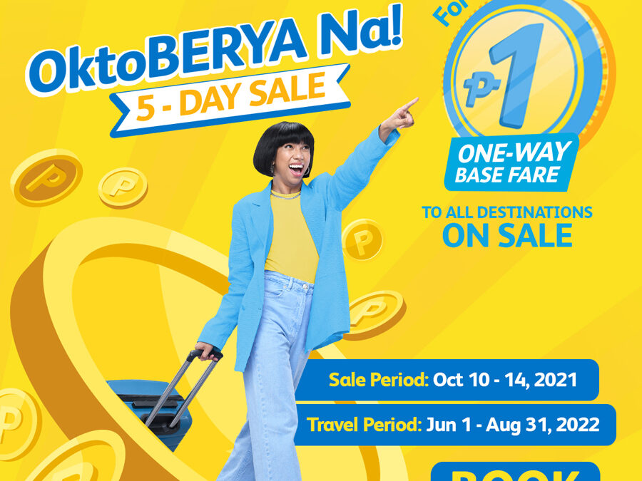 Cebu Pacific offers first-ever five-day P1SO sale until October 14