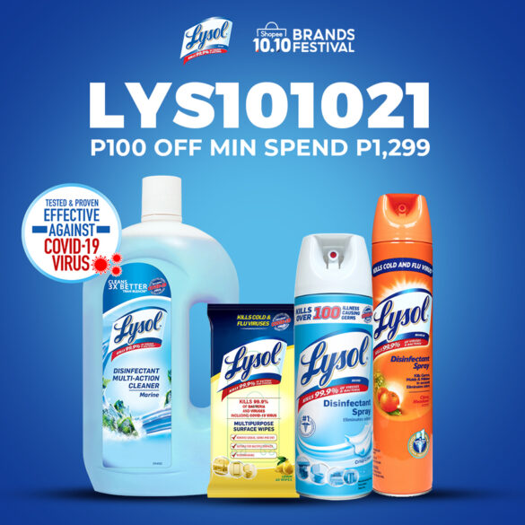 This 10.10, Lysol and Shopee offer great values on your favorite disinfecting and cleaning products