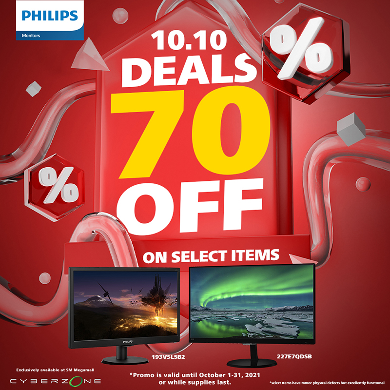 Unlike the usual tech deals in the Cyber Month 2021 Gadget Sale at SM Megamall, Philips Monitors, in collaboration with PCWORX, are holding a rather unique promotion for this event. From October 1 to 31, the leading display brand is offering huge discounts for select monitors with slight physical defects, such as bright and dead pixels.