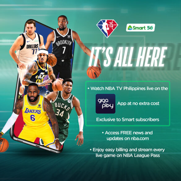 Smart lets subscribers watch the NBA’s 75th Anniversary Season for FREE on the GigaPlay App