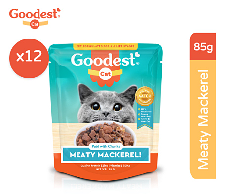 Goodest Cat Meaty Mackerel Pack of 12 (85g)