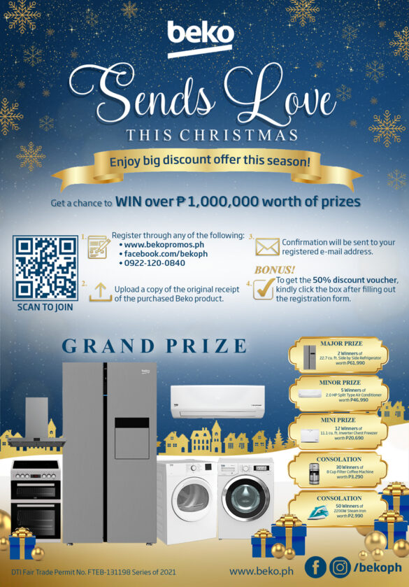 Beko Sends Love This Christmas with over Php1 million in prizes plus discount