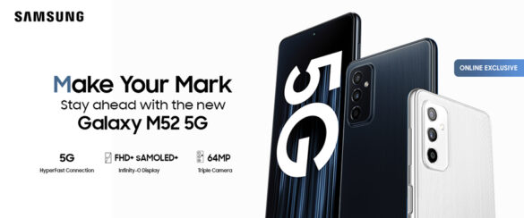 Make your mark with the new SAMSUNG Galaxy M52 5G, now available!