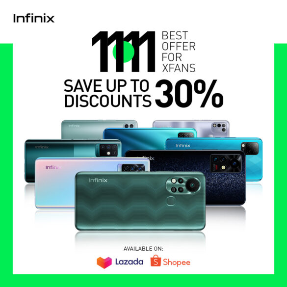 Big discounts await Infinix smartphone buyers on 11.11 on Lazada & Shopee