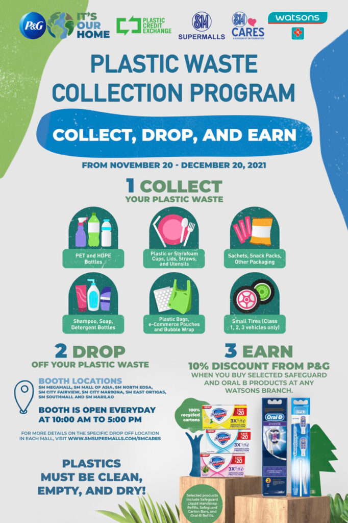 P&G and Watsons support SM Cares and Plastic Credit Exchange to  boost and incentivize plastic waste collection this Holiday season