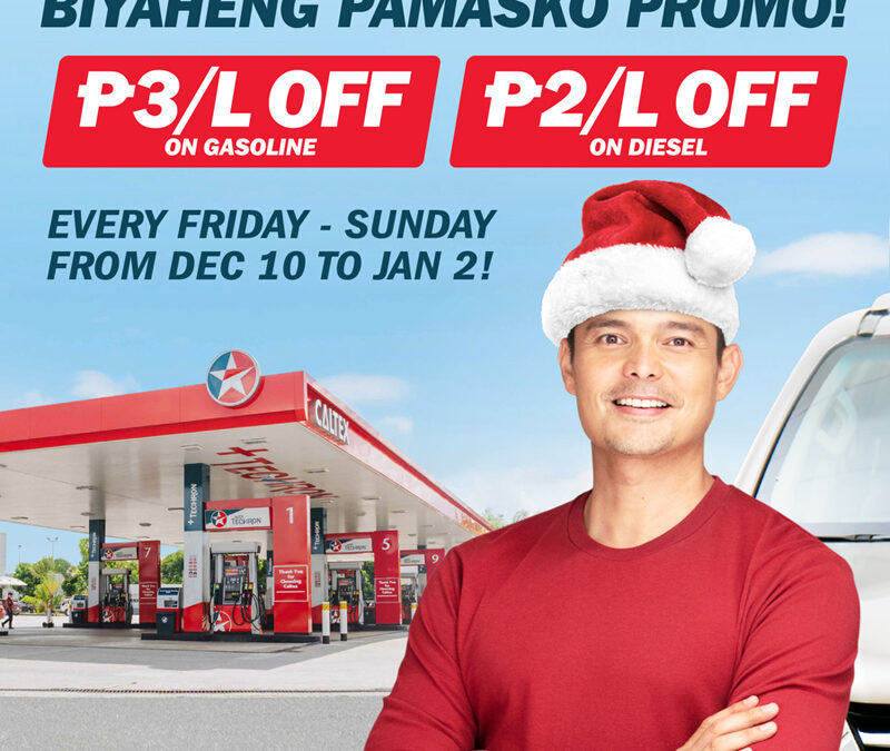 Big fuel discounts to all motorists during weekends with Caltex Biyaheng Pamasko promo