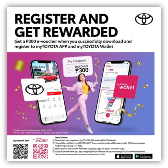 Get Toyota discount voucher just by registering to myTOYOTA APP and myTOYOTA Wallet