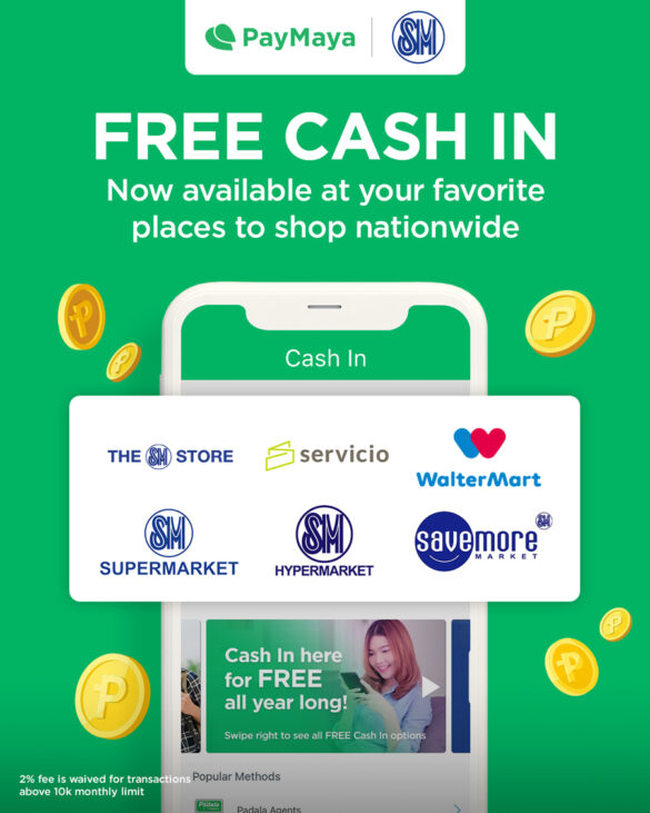 SM offers FREE cash in to PayMaya users