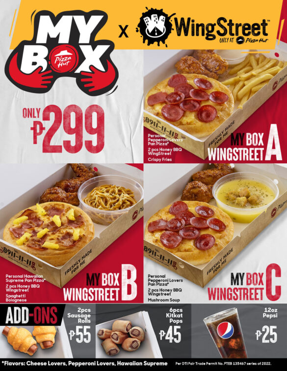 Order Pizza and Wings All for yourself with Pizza Hut’s Newest My Box Offers